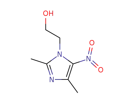 Molecular Structure of 104575-26-0 (2-(2,4-dimethyl-5-nitro-1H-imidazol-1-yl)ethanol)