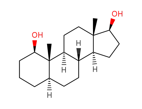 Molecular Structure of 7417-23-4 (5α-Androstane-1α,17β-diol)