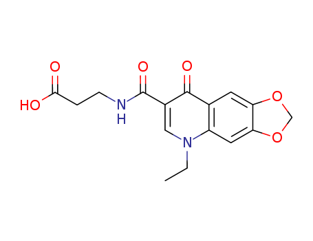 b-Alanine,N-[(5-ethyl-5,8-dihydro-8-oxo-1,3-dioxolo[4,5-g]quinolin-7-yl)carbonyl]-