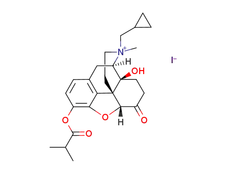 Molecular Structure of 1048360-09-3 (O-Isobutyryl N-Methyl Naltrexone Iodide)