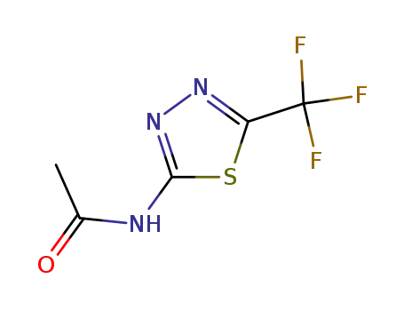 Molecular Structure of 10444-99-2 (N-[5-(trifluoromethyl)-1,3,4-thiadiazol-2-yl]acetamide)
