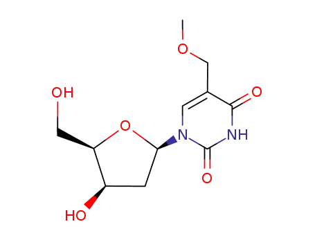 Molecular Structure of 104639-39-6 (5-methoxymethyl-1-(2'-deoxylyxofuranosyl)uracil)