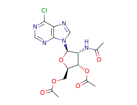 9-(2-acetamido-2-deoxy-3,5-diacetyl-β-D-ribofuranosyl)-6-chloropurine