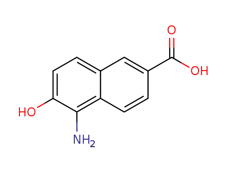 Molecular Structure of 103906-12-3 (2-Naphthoicacid,5-amino-6-hydroxy-(6CI))