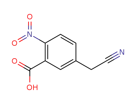 Molecular Structure of 104825-33-4 (Benzoic acid, 5-(cyanomethyl)-2-nitro- (9CI))