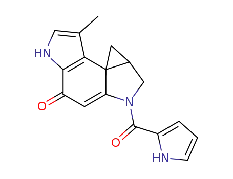 Molecular Structure of 104636-98-8 (3-methyl-6-(1H-pyrrol-2-ylcarbonyl)-4,4a,5,6-tetrahydrocyclopropa[c]pyrrolo[3,2-e]indol-8(1H)-one)