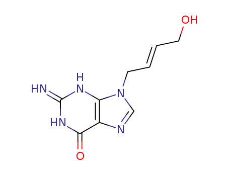 Molecular Structure of 104715-61-9 (9-(4-hydroxy-2-buten-1-yl)guanine)