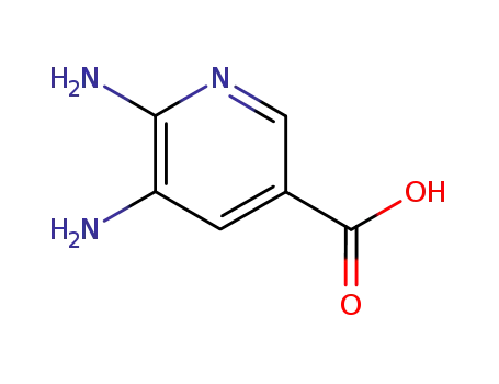 Molecular Structure of 267875-45-6 (3-Pyridinecarboxylicacid,5,6-diamino-(9CI))