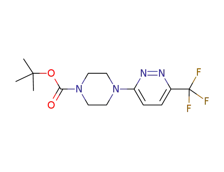 Molecular Structure of 1048685-30-8 (4-[6-(Trifluoromethyl)-3-pyridazinyl]-1-piperazinecarboxylic acid,tert-butyl ester)