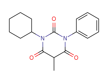 Molecular Structure of 1038-85-3 (1-Cyclohexyl-5-methyl-3-phenylbarbituric acid)