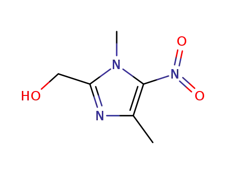 Molecular Structure of 104575-39-5 ((1,4-DIMETHYL-5-NITRO-1H-IMIDAZOL-2-YL)METHANOL)