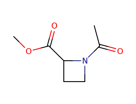 Molecular Structure of 103897-99-0 (2-Azetidinecarboxylic acid, 1-acetyl-, methyl ester (9CI))