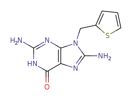 6H-Purin-6-one, 2,8-diamino-1,9-dihydro-9-(2-thienylmethyl)-