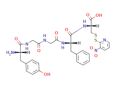 Molecular Structure of 143642-68-6 ((R)-2-[(S)-2-(2-{2-[(S)-2-Amino-3-(4-hydroxy-phenyl)-propionylamino]-acetylamino}-acetylamino)-3-phenyl-propionylamino]-3-(3-nitro-pyridin-2-yldisulfanyl)-propionic acid)