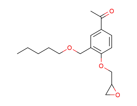 Molecular Structure of 104450-68-2 (1-(4-Oxiranylmethoxy-3-pentyloxymethyl-phenyl)-ethanone)