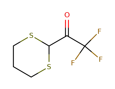 Molecular Structure of 104863-72-1 (Ethanone, 1-(1,3-dithian-2-yl)-2,2,2-trifluoro- (9CI))