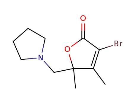 3-bromo-4,5-dimethyl-5-(pyrrolidin-1-ylmethyl)furan-2(5H)-one