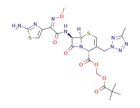 (6R,7R)-7-[(Z)-2-(2-アミノチアゾール-4-イル)-2-メトキシイミノアセチルアミノ]-3-[(5-メチル-2H-テトラゾール-2-イル)メチル]-8-オキソ-5-チア-1-アザビシクロ[4.2.0]オクタ-3-エン-2-カルボン酸ピバロイルオキシメチル