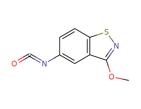 Molecular Structure of 104121-72-4 (5-isocyanato-3-methoxy-1,2-benzothiazole)