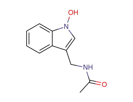 Molecular Structure of 180910-52-5 (N-(1-Hydroxy-1H-indol-3-ylmethyl)-acetamide)