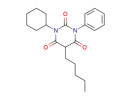 Molecular Structure of 1051-12-3 (1-Cyclohexyl-5-pentyl-3-phenylbarbituric acid)