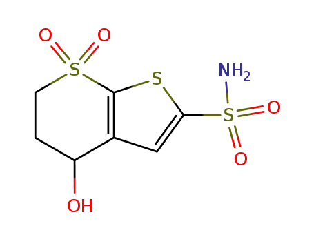 5,6-Dihydro-4-hydroxy-4H-thieno[2,3-b]thiopyran-2-sulfonamide 7,7-dioxide