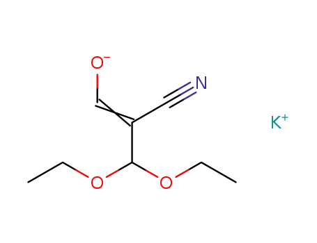 Molecular Structure of 449811-60-3 (1,3-diethoxy-2-formylpropionitrile potassium salt)