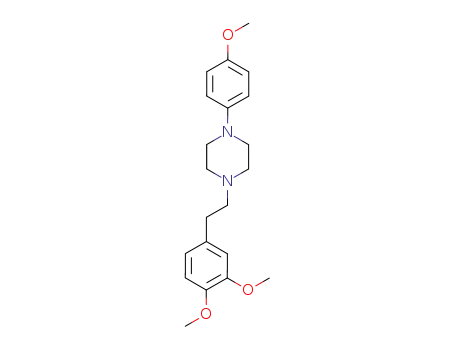 Molecular Structure of 1052-26-2 (1-[2-(3,4-dimethoxyphenyl)ethyl]-4-(4-methoxyphenyl)piperazine)
