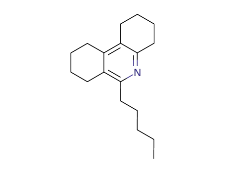 Molecular Structure of 10594-03-3 (6-Pentyl-1,2,3,4,7,8,9,10-octahydrophenanthridine)