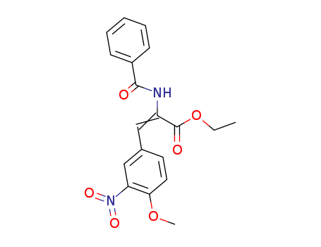 2-Propenoic acid,2-(benzoylamino)-3-(4-methoxy-3-nitrophenyl)-, ethyl ester cas  1054-48-4