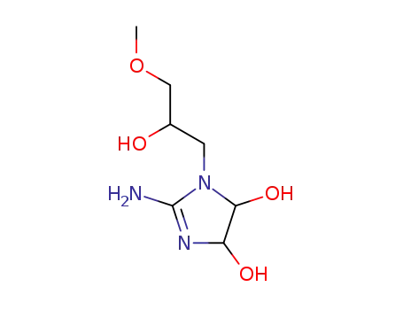 Molecular Structure of 104939-15-3 (2-amino-4,5-dihydro-4,5-dihydroxy-1-(2'-hydroxy-3'-methoxy-1'-propyl)imidazole)