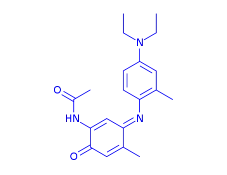 N-[3-[4-(diethylamino)-2-methyl-phenyl]imino-4-methyl-6-oxo-cyclohexa-1,4-dien-1-yl]acetamide