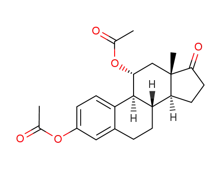 Molecular Structure of 111264-24-5 (17-oxoestra-1,3,5(10)-triene-3,11α-diyl diacetate)