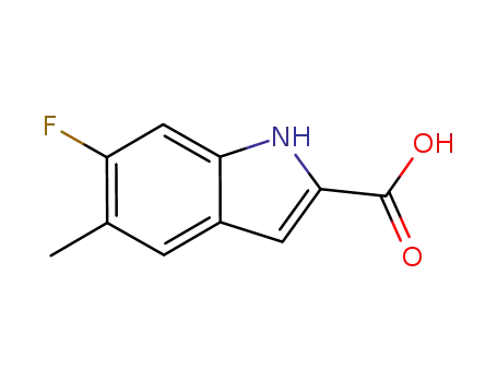 Molecular Structure of 1049685-22-4 (6-fluoro-5-methylindole-2-carboxylic acid)