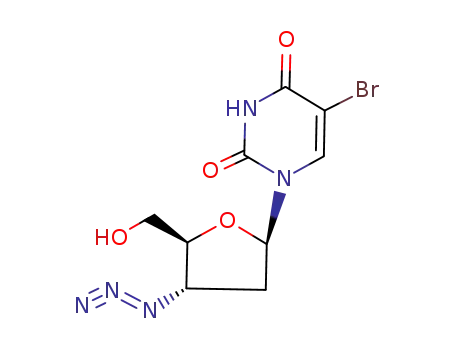 Molecular Structure of 105784-82-5 (3'-azido-2',3'-dideoxy-5-bromouridine)