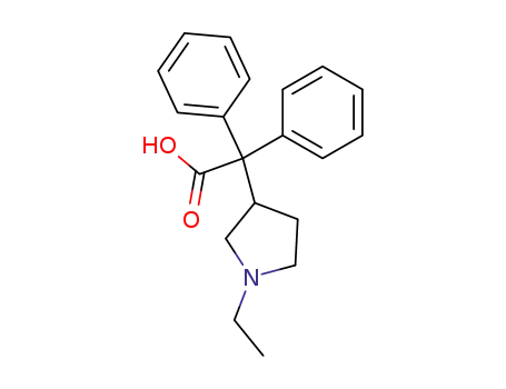 Molecular Structure of 3471-97-4 (2-(1-ethylpyrrolidin-3-yl)-2,2-diphenylacetic acid)
