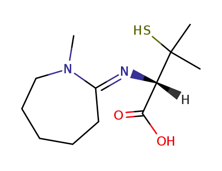 Molecular Structure of 105099-15-8 ((E)-N-(1-methylazepan-2-ylidene)-3-sulfanyl-L-valine)
