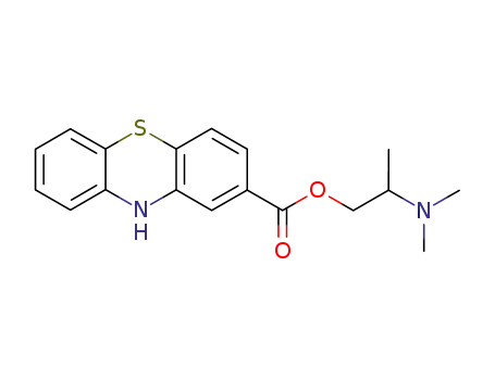 Molecular Structure of 10553-90-9 (2-(dimethylamino)propyl 10H-phenothiazine-2-carboxylate)