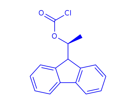 Molecular Structure of 105764-39-4 ((+)-1-(9-FLUORENYL)ETHYL CHLOROFORMATE)