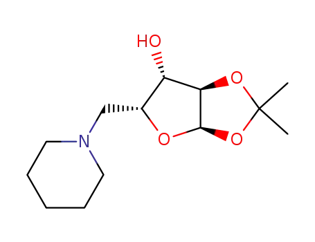 Molecular Structure of 10548-71-7 (5-Pyperidin-1-yl-5-dezoxy-1,2-isopropylidene-alfa-D-
xylofuranose)