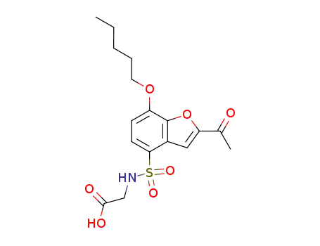 Glycine, N-((2-acetyl-7-(pentyloxy)-4-benzofuranyl)sulfonyl)-