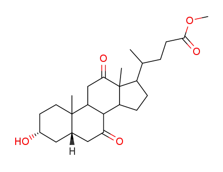 Molecular Structure of 81847-12-3 (3α-Hydroxy-7,12-Dioxocholansaeuremethylester)