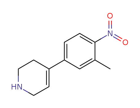 Molecular Structure of 1051930-32-5 (4-(3-methyl-4-nitrophenyl)-1,2,3,6-tetrahydropyridine)