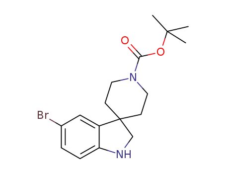 Molecular Structure of 878167-55-6 (tert-Butyl 5-broMospiro[indoline-3,4'-piperidine]-1'-carboxylate)