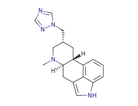 Molecular Structure of 105579-47-3 ((5R,8R,10R)-6-methyl-8-(1,2,4-triazol-1-ylmethyl)ergoline)