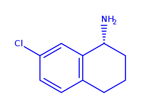 Molecular Structure of 1228548-44-4 (1-NaphthalenaMine, 7-chloro-1,2,3,4-tetrahydro-, (1S)-)
