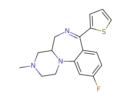 10-fluoro-3-methyl-7-thiophen-2-yl-2,4,4a,5-tetrahydro-1H-pyrazino[1,2-a][1,4]benzodiazepine