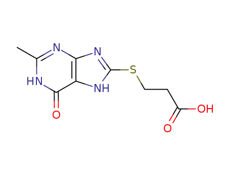 3-[(2-methyl-6-oxo-5,6-dihydro-3H-purin-8-yl)sulfanyl]propanoic acid