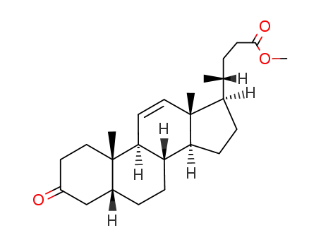 Molecular Structure of 81644-38-4 (methyl 3-oxo-5β-chol-11-en-24-oate)
