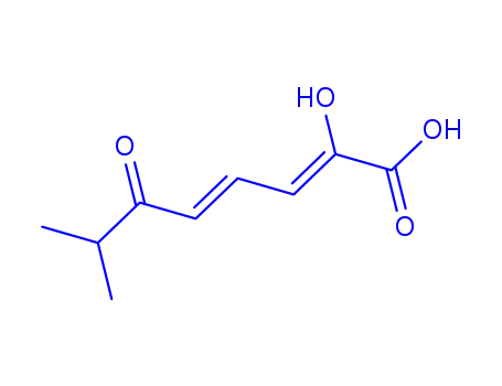 Molecular Structure of 105688-62-8 ((2E,4Z)-2-hydroxy-7-methyl-6-oxoocta-2,4-dienoic acid)